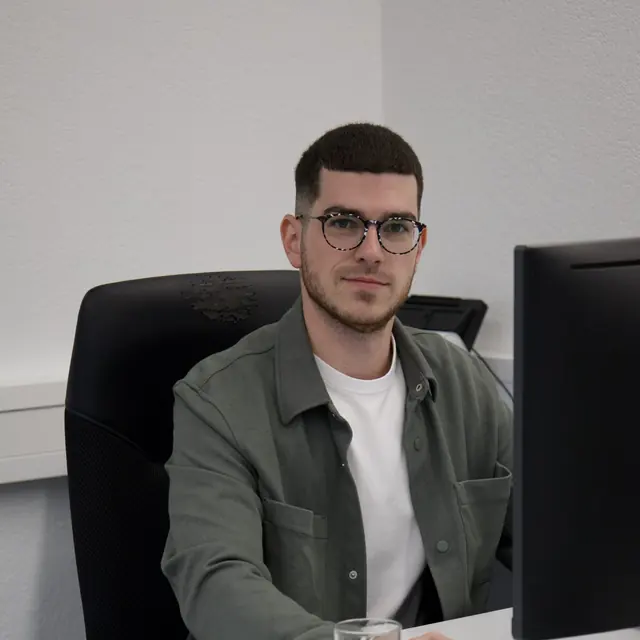 David Giannarelli à son poste de travail